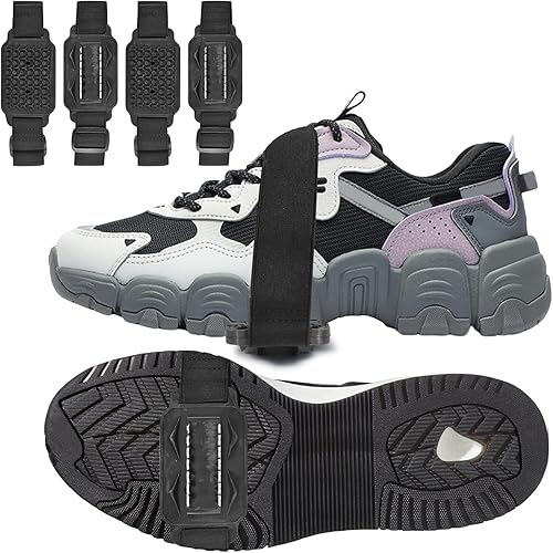 4 Stück Anti Rutsch Schuhspikes,Walking Winter Rutsch Schuhspikes,Spikes für Schuhe Schuhkrallen Spikes,Sohle Wandern Rutsch Schuhspikes,für Wandern Trail Running Trekking Winter Outdoor