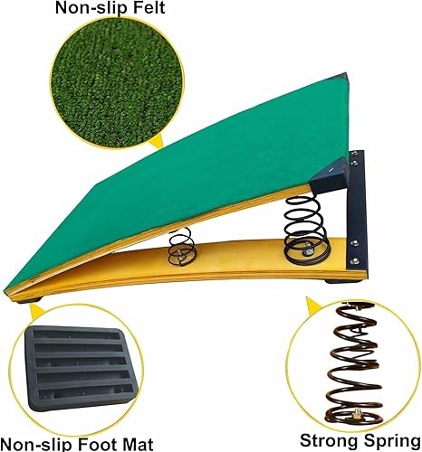 4 Federn, Gymnastik-Springbrett für Kinder, Gewölbung, Fitness, Spielen, tragbares gebogenes Federbrett, Hartholz-Übungsgerät, elastisches Brett für Zuhause, Zimmer, Leichtathletik-Training