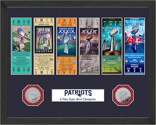 Highland Mint New England Patriots Super Bowl Tickets Silver Coins Bild