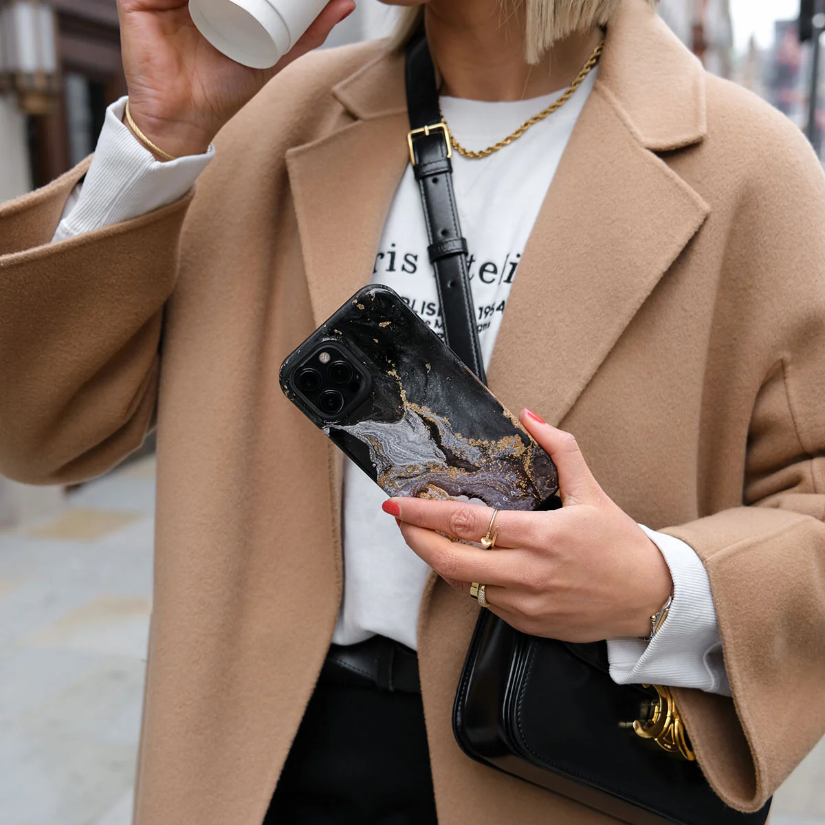 Northern Lights - Marble iPhone 16 Pro Max Case