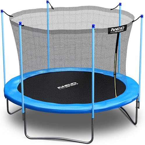 Trampolin 183 cm 6 ft mit Sicherheitsnetz Innennetz und Einstiegsleiter Neo-Sport PRO Gartentrampolin