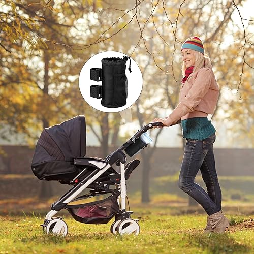 Trinkflaschenhalter Fahrrad mit Netztaschen, Getränkehalter Fahrrad Isoliert, Fahrrad-Trinkflaschenhalter Geeignet für Klappräder, Kinderwagen, Schraubenlose Fahrräder (Schwarz)