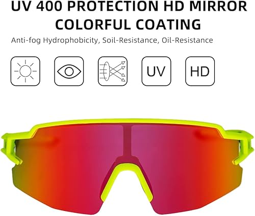 ROCKBROS Fahrradbrille Polarisierte Sonnenbrille Outdoor Sport UV400 Sportbrille Herren Damen Radfahren