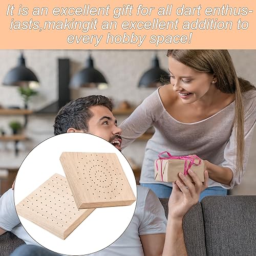 Editbar 2 Stück Darthalter Holz Dartpfeile Halterung,Unterschiedliche Platzierung der Löcher Dart Aufbewahrung,Holz Dart Stand Sitz für Aufbewahrung von Steeldarts, Softdarts und Darts Aller Art