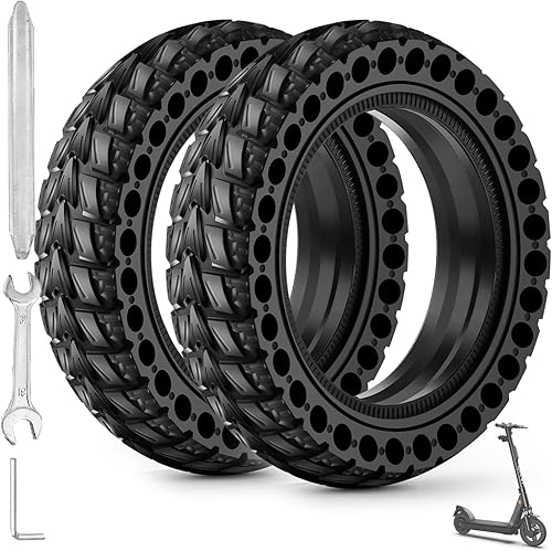 8.5 Zoll E Scooter Reifen - 50/75-6.1 Vollgummireifen,Keine Inflation,8 1/2 x2 Ersatzreifen für Xiaomi Pro 2 / M365 / M365 Pro / 1S / 3/3 Lite/Essential,Für 8.5x2 zoll Scooter Reifen