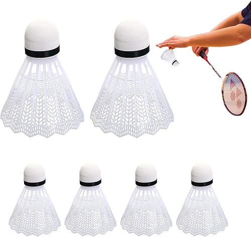 Badminton Feather Shuttlecocks - 6pcs Shuttlecocks für Badminton, langlebige und stabile Shuttlecocks | Übungsversorgungen für Männer, Frauen, Jugendliche, Ausbildungsausrüstung für Badminton -Spieler