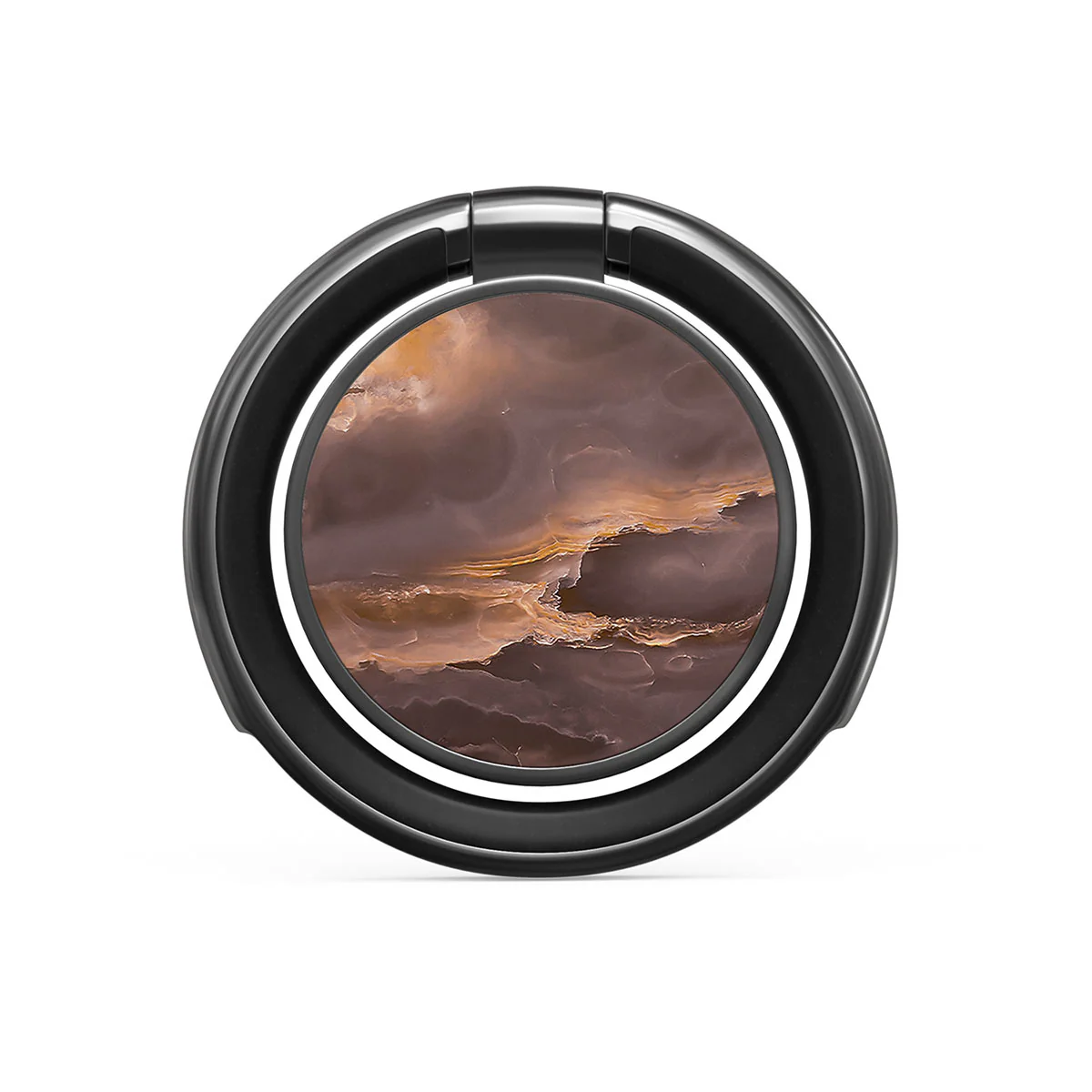 Fire Wood - Brown Marble Adhesive Ring Holder