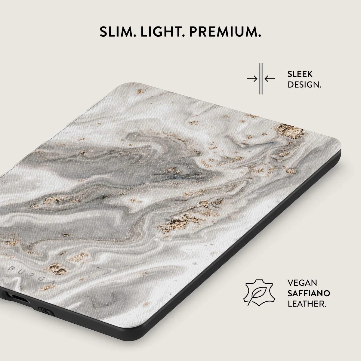 Snowstorm - Grey Marble Kindle Paperwhite (11th Gen) Case