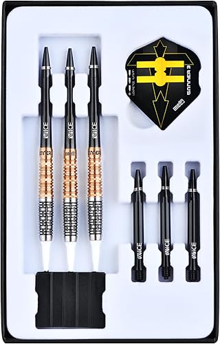 ONE80 Soft Dart Lourence Ilagan The Gunner 3 VHD 90% Tungsten Softtip Dart Softdart Dartpfeile Set mit Schäften und Flights Hochwertige Tungsten Softdarts