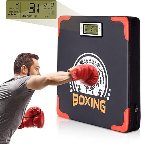Hoteam Krafttester, Schlagkraftsensor, verstellbare Höhe, Box-Trainingsgerät, Wandmontage, Boxer, Boxer, Boxsack, Maschine für Erwachsene und Kinder (klassisch)
