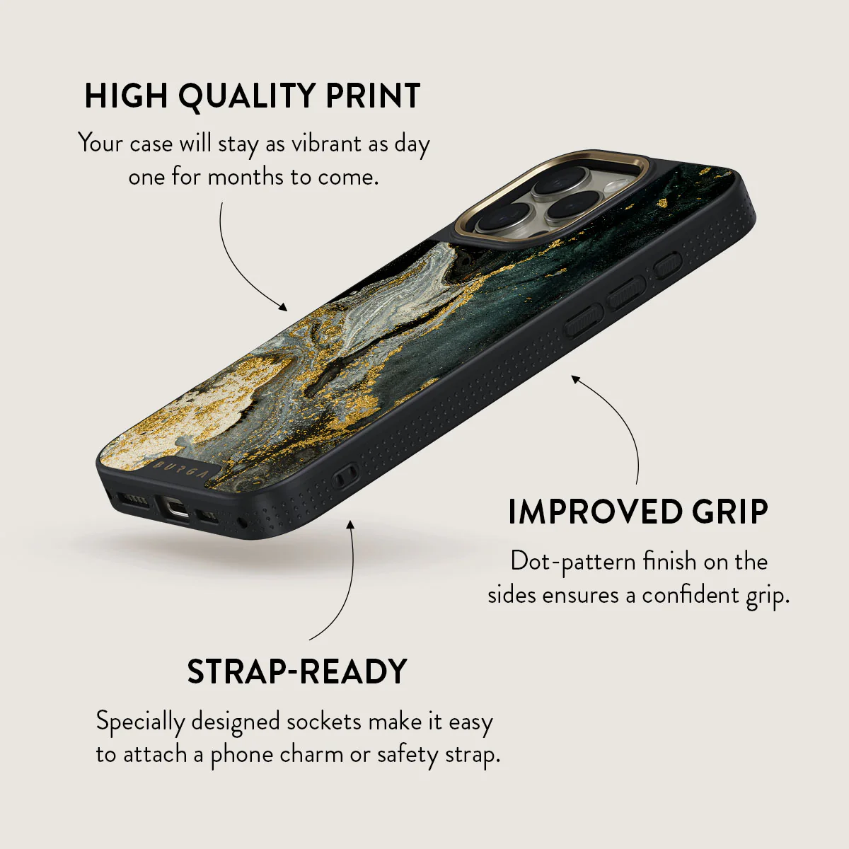 Northern Lights - Marble iPhone 16 Pro Max Case