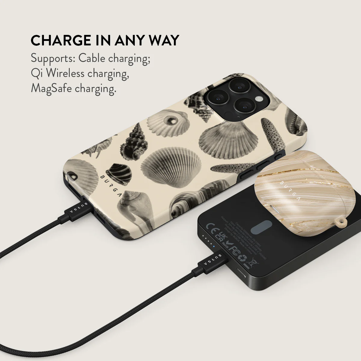 Shell Mosaic - Magnetic Power Bank