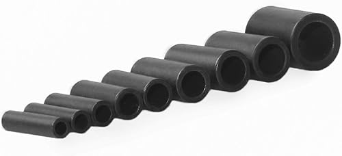 SHADDOCK 500stk Angeln Single Barrel Crimpen Loop Sleeve 5 Größen gemischt Mattschwarz Messingrohr Angeln Drahtführer Takel Angelschnur Steckerkit