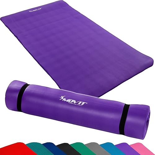 MOVIT® Pilates Gymnastikmatte, phthalatfrei, SGS geprüft, L 190cm x B 100cm bzw 60cm, Stärke 1,5cm, 12 Farben