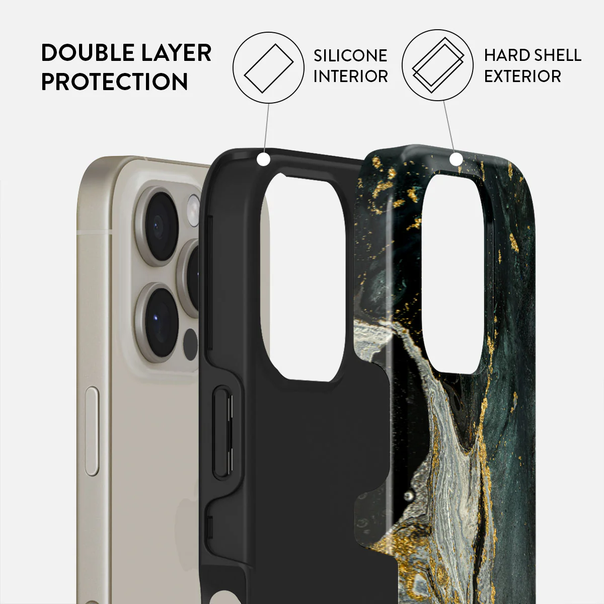 Northern Lights - Marble iPhone 16 Pro Max Case