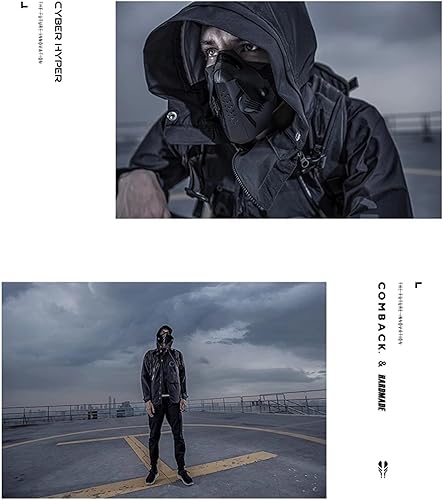 YChoolco Taktische mechanische Cyberpunk-Maske Paintball-Maske im futuristischen Stil Halloween-Party-Kostüm-Requisiten-Zubehör for Musikfestivals