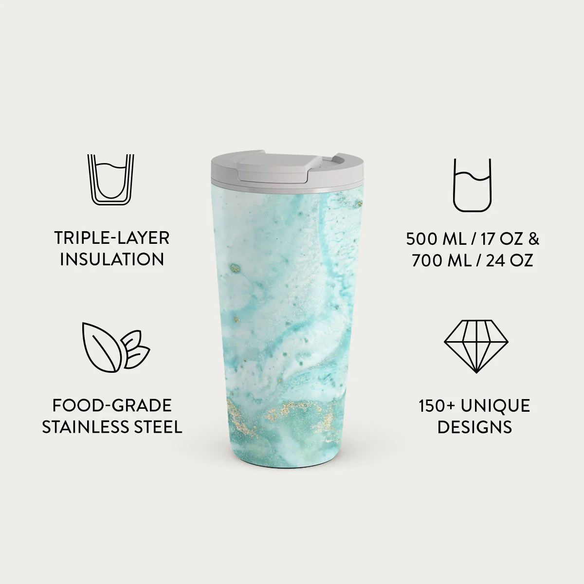Uluwatu Waves - Teal Travel Mug