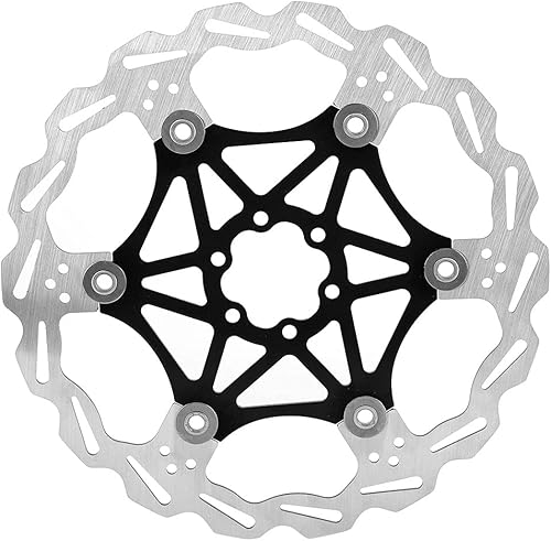 VGEBY Fahrrad Bremsscheibe mit Schrauben 160/180 / 203mm für Mountainbike(203mm-Black)