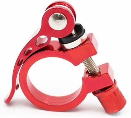 CNANRNANC 1 Stück 25,4 Fahrrad Sattelklemme,31,8mm Schnellspanner Sattelstütze,28,6 Sattelkloben aus Aluminiumlegierung, Fahrradsattel Schnellspanner-Ersatzteile, Fahrradzubehör(31.8 Black)
