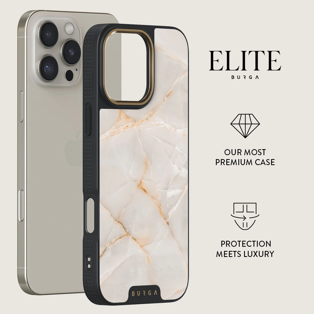 Vanilla Sand - Marble iPhone 16 Pro Max Case