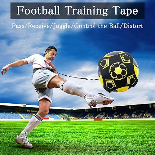 Fußball Kick Trainer, Fußballtraining Trainingsgeräter für Fußball Fussball Trainingszubehör Fußballtraining Solo Fussball Kick Trainer mit Schnur Fussballtrainer Taillengürtel Fußball Trainingshilfe