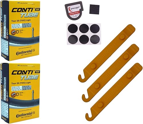 2X Schlauch Continental 33-622 (28x1.30) DV 40mm Dunlopventil +Reifenheber