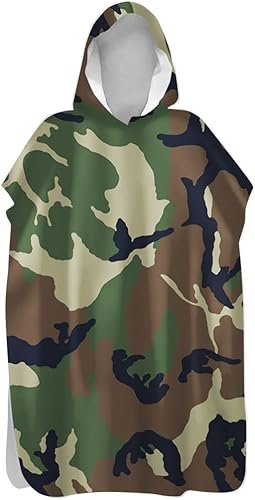 FANSU Badeponcho Strandtuch Mikrofaser Schnelltrockend Bademantel Poncho mit Kapuzen Duschtuch Handtuch Schwimmen Surfing Strand Tauchen für Damen Herren