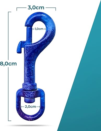 NEU KEYU® Bolzenkarabiner Handarbeit | Jeder Karabiner ein Unikat | Karabinerhaken | Karabiner Schlüsselanhänger | Karabinerhaken mit Drehgelenk | Karabiner Edelstahl | Wirbelkarabiner (Flower Power)