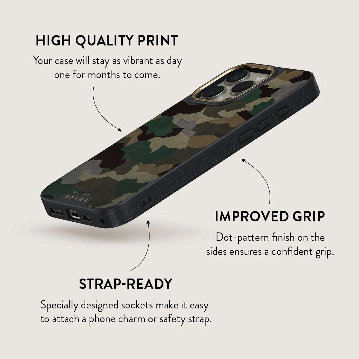Tropical Green Camo - iPhone 16 Pro Max Case