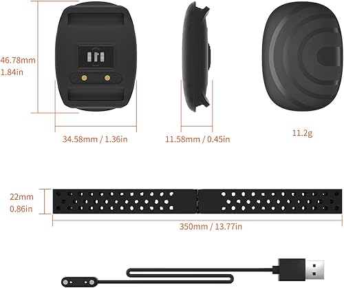 moofit HW401 Herzfrequenzmesser, Pulsmesser mit Armgurt IP67 wasserdichte,Unterstützung Bluetooth/ANT+, Wiederaufladbares Heart Rate Monitor Armband Funktioniert mit Wahoo, Strava, Elite HRV (Weiß)