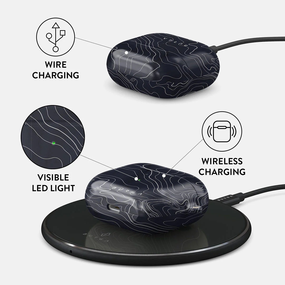 Drifting Shores - Line Art AirPods 3 Case