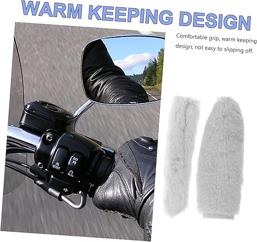 Toddmomy 1Satz Fahrradlenkergriffe Plüschbezüge Warmhaltende Fahrradgriffabdeckungen für Sicheren Halt zu Installieren Kompatibel mit Mountainbikes und Bikes Langlebig