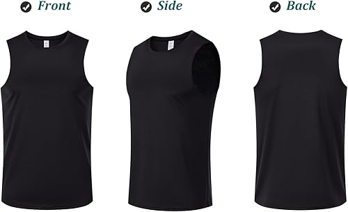 Ruowuhen Herren Tanktop Ärmellos Funktionsshirt Schnelltrocknende Tank Tops für Sport Laufen Fitness Basketball