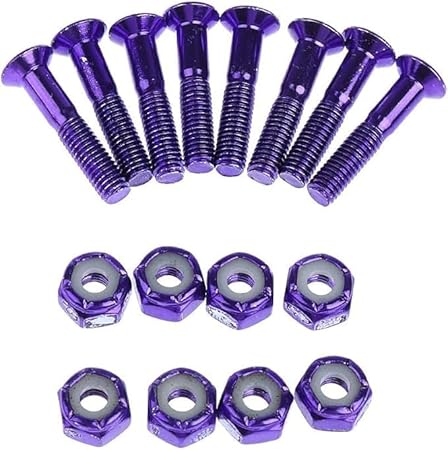 Shidongbla 16-teiliges Skateboard-Schrauben-Hardware-Set, Skate-Brückennagel, als Ersatz