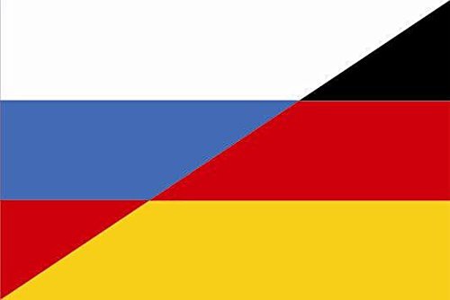 U24 Fahne Flagge Russland-Deutschland Bootsflagge Premiumqualität 20 x 30 cm