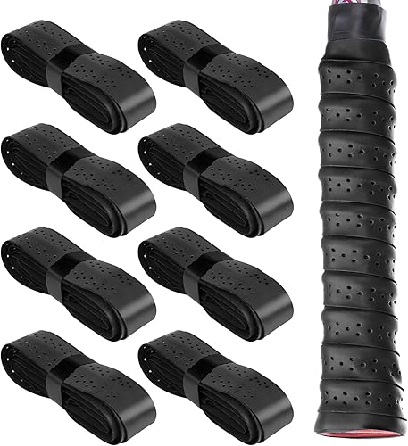 Ailvor Griffband Tennisschläger, 8 Stück Tennis Griffband, Rutschfestes Griffband Badmintonschläger, Overgrip Tennisschläger für Tennisschläger, Badminton, Squash Schläger