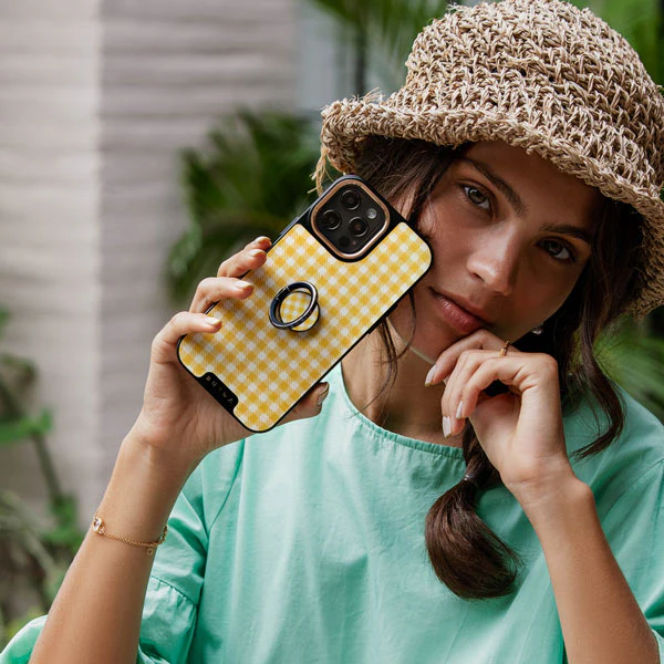 Tuscan Sun - Yellow Plaid iPhone 16 Pro Max Case