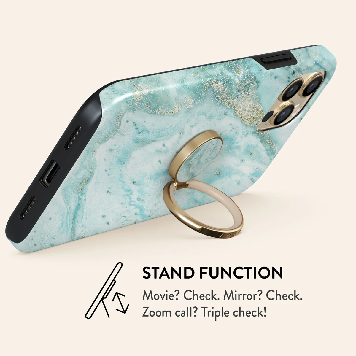 Uluwatu Waves - Teal Adhesive Ring Holder