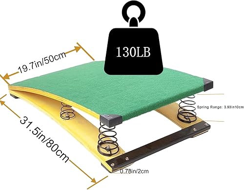 4 Federn, Gymnastik-Springbrett für Kinder, Gewölbung, Fitness, Spielen, tragbares gebogenes Federbrett, Hartholz-Übungsgerät, elastisches Brett für Zuhause, Zimmer, Leichtathletik-Training