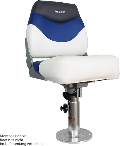 Waterside höhenverstellbare Sitzsäule für Bootssitze - Aluminium Pedestal mit 7 Positionen