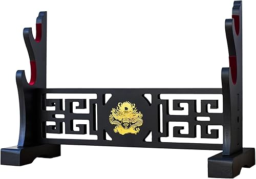 FOXSMZZ Bagua Schwerthalter, japanischer Samt, gepolstert, Katana-Ständer, Samurai-Präsentationsständer, unterstützt alle Tanto-Schwerter (Bagua-1)