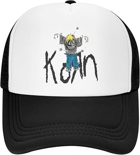 Korn Rock Band Musik Trucker Hüte Unisex Hip-Hop Papa Hut Trucker Worker Cap Trucker Cap Snapback Cap Mesh Baseball Caps Waschbar