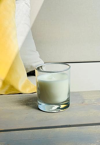 SEVENREEDS Duftkerze Ambientair Home White Jasmine - Jasmin-Lufterfrischer für Zuhause, Aromatherapie, Kerze im Glas für den Innenbereich, Brenndauer 30 Stunden