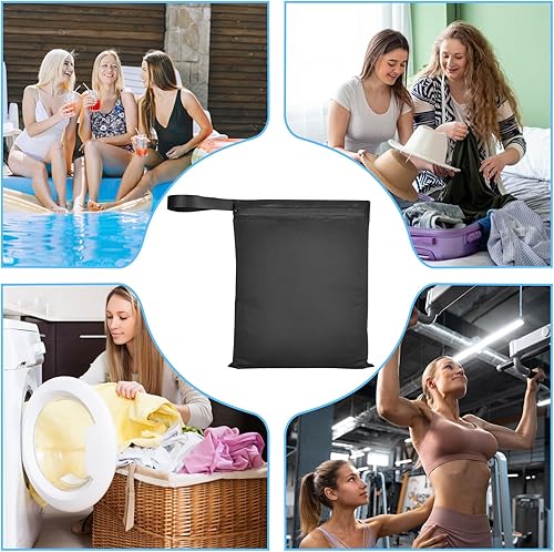 L&W Luck 3 Stück Nasstasche, wetbag schwimmsachen mit reißverschluss, Wiederverwendbar Nassbeutel für Badebekleidung,Badeanzüge, Strandtuch, Sportkleidung