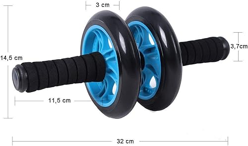 SONGMICS Bauchroller, Bauchtrainer ab Roller, bauchmuskeltrainer ab Wheel Set, mit Kniematte, für Fitness