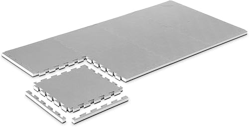 PROGAME Tatami Matte 3,5 cm Kit 8 Stück GYM-HOME Schwarz/Grau 50x50 cm Tatami Puzzle Tatamimatte