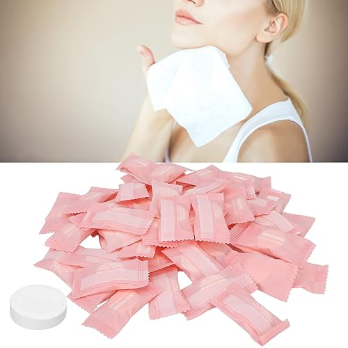 Serlium Komprimiertes Handtuch, 50 Stück Einweg-Komprimierte Handtücher Tabletten Baumwoll-Waschlappen Komprimiertes Gesichtstuch für Haushalts-Schönheitssalon
