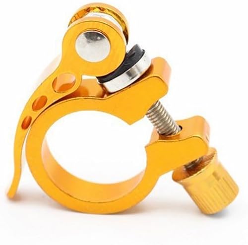 CNANRNANC 1 Stück 25,4 Fahrrad Sattelklemme,31,8mm Schnellspanner Sattelstütze,28,6 Sattelkloben aus Aluminiumlegierung, Fahrradsattel Schnellspanner-Ersatzteile, Fahrradzubehör(31.8 Black)