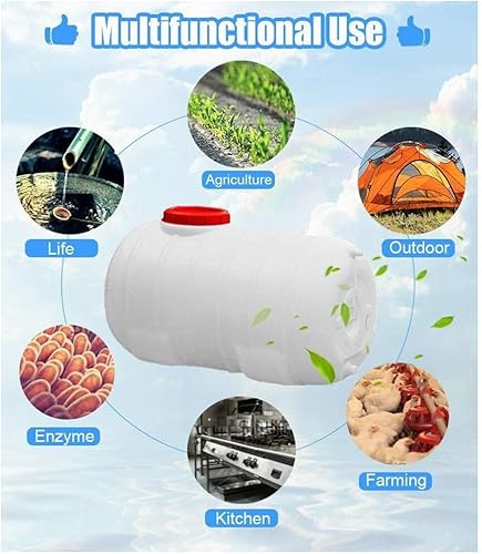 AMAZWI Wassertank Außenbereich,48L/80L/110L/160L/200L/340L/420L Wasservorratsbehälter Camping Und Wandern, Multifunktionales Krug-Wasserfass