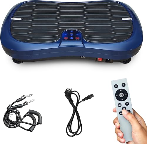 Power Plate Vibrationsplatte, Rüttelplatte Sport Fitnessgeräte für Zuhause, Bluetooth Lautsprecher, 99 Intensitätsstufen, 5 Trainingsprogrammes, Ganzkörpertraining, Muskelaufbau